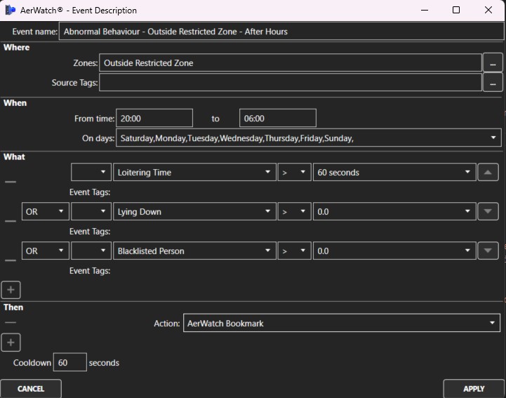 Custom behavior rule engine